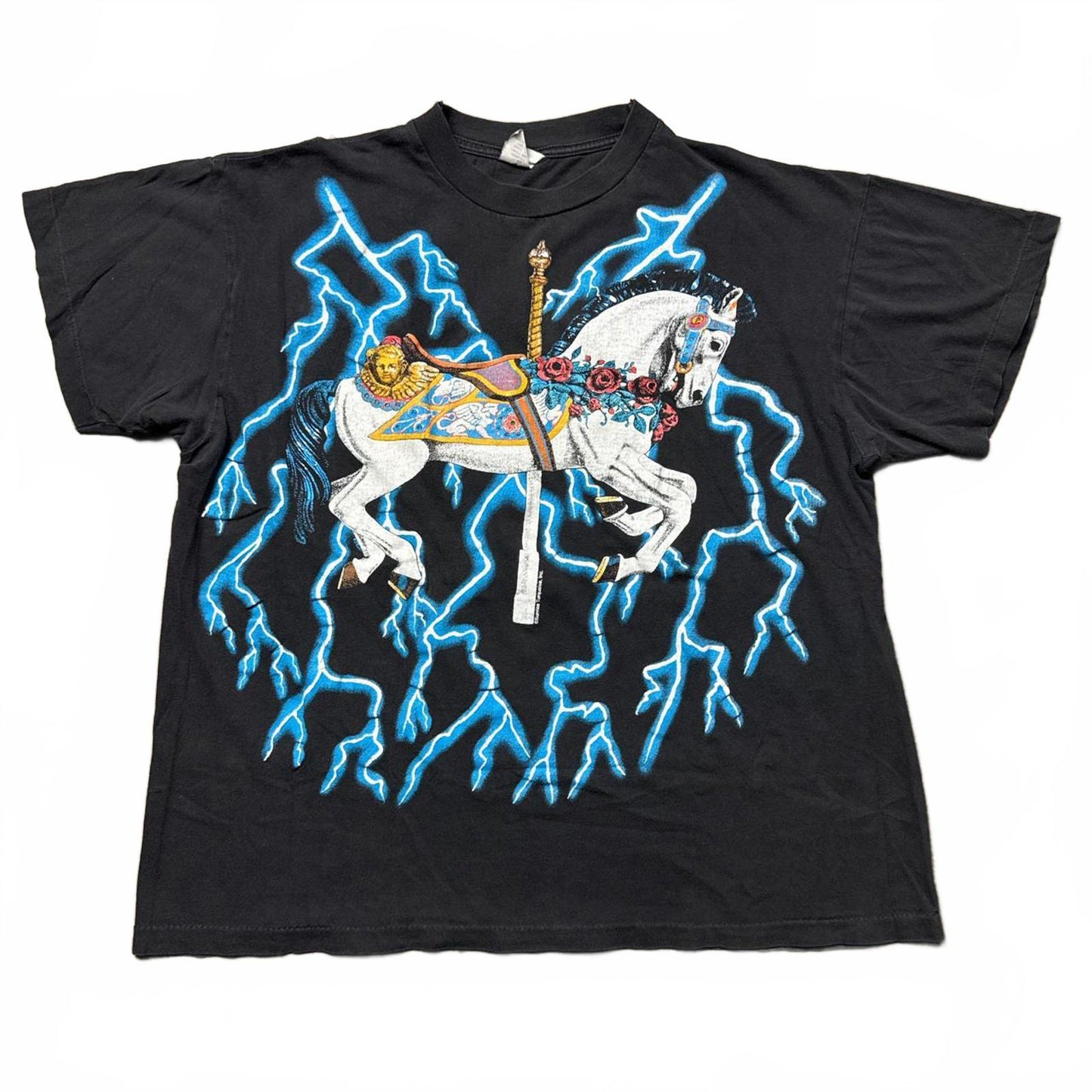 American Thunder Lighting Carousel Horse 90s Graphic T-Shirt [COPY]