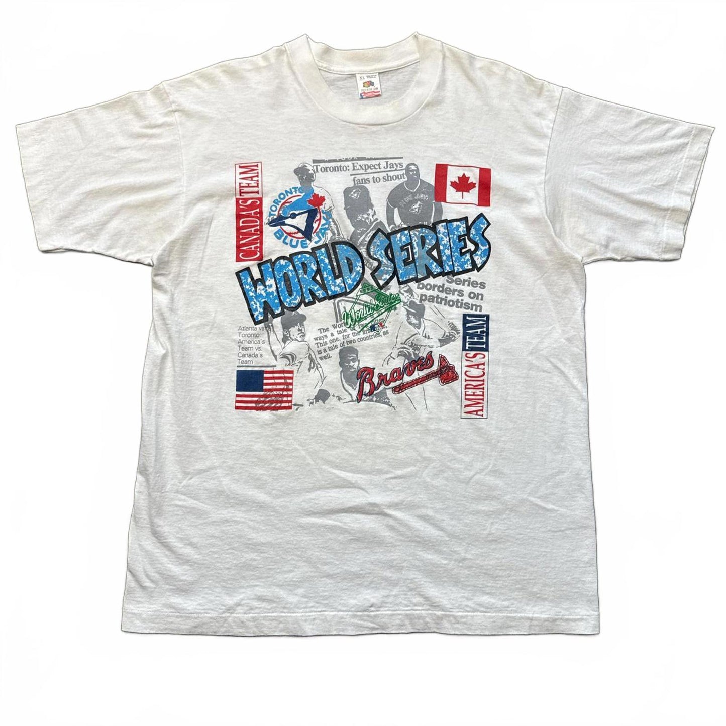 MBL Blue Jays Vs Braves 1992 "The First World Series" TShirt [COPY] [COPY]