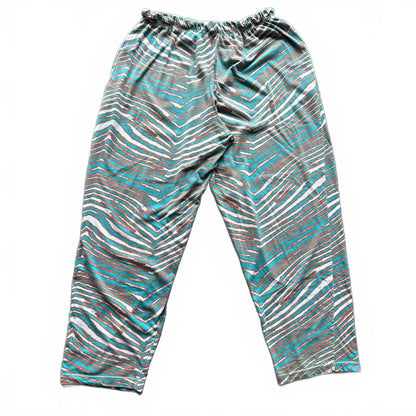 Miami Dolphins Orange/Blue Y2k Zebra Print Zubaz Sweatpants [COPY]