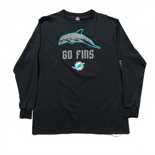 Majestic NFL Miami Dolphins “Go Fins” Long Sleeve T-Shirt [COPY]
