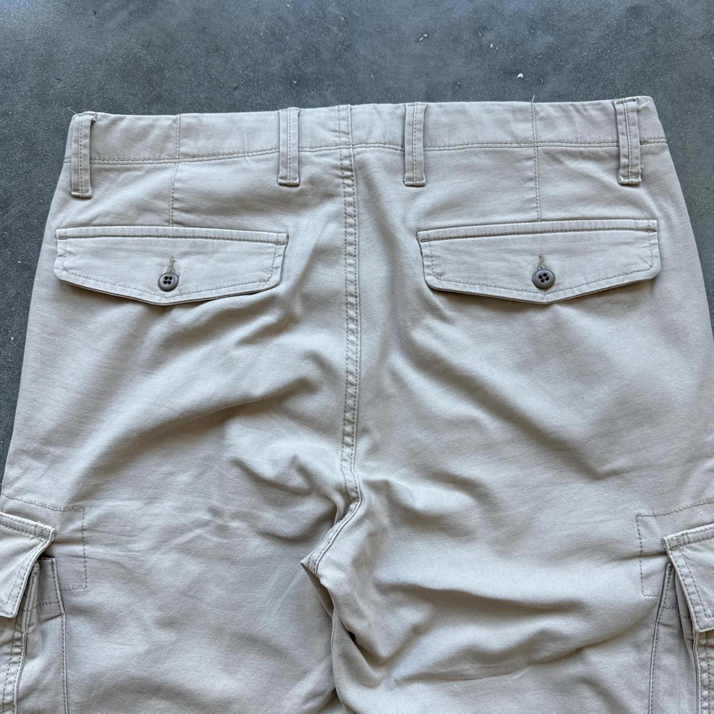 Gap cream straight leg cargo pants #y2kfashion # [COPY]