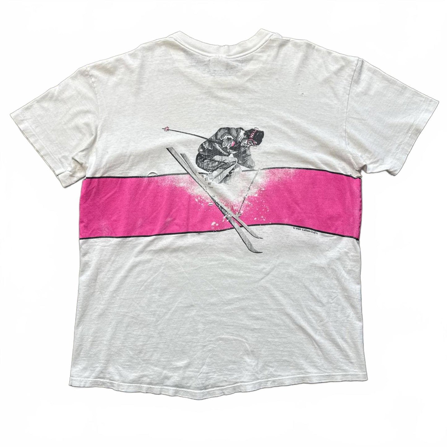 Ski The Pink Snow Vintage 80's Single Stitch 1989 T-Shirt [COPY]