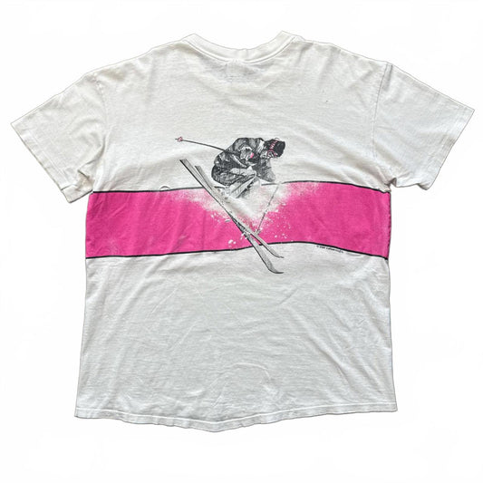 Ski The Pink Snow Vintage 80's Single Stitch 1989 T-Shirt [COPY]