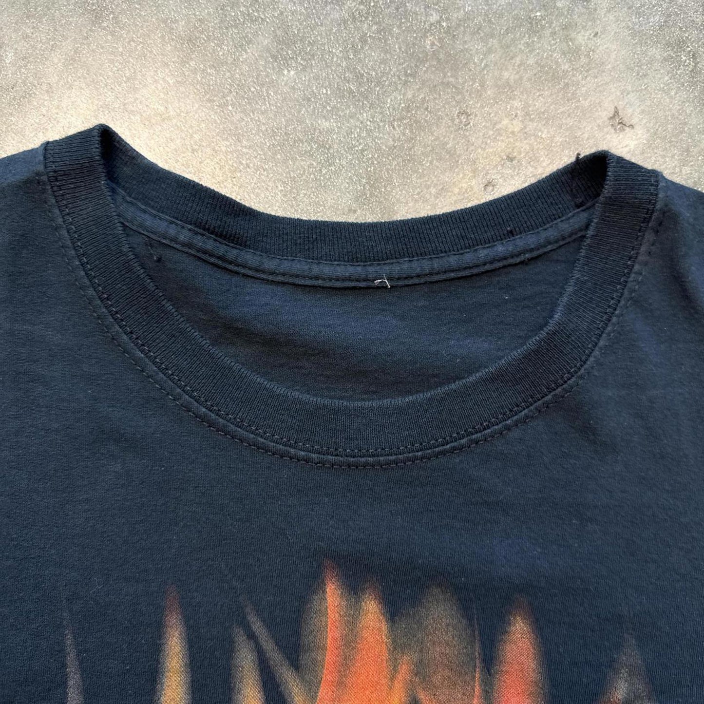 Flaming Skull Big Face Horror Graphic T-Shirt [COPY]