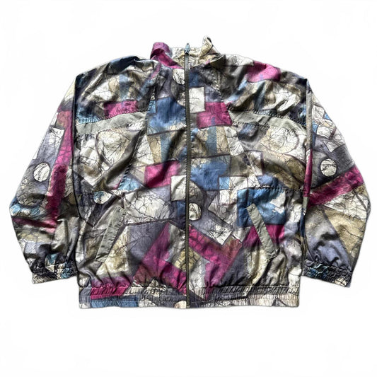 Multi Coloured Tree Camouflage 90s Windbreaker Zip Up Jacket [COPY]
