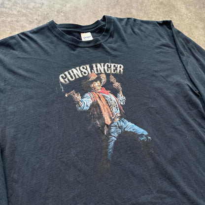 Gunslinger Cowboy Skeleton Horror Graphic Vintage Y2k TShirt [COPY]