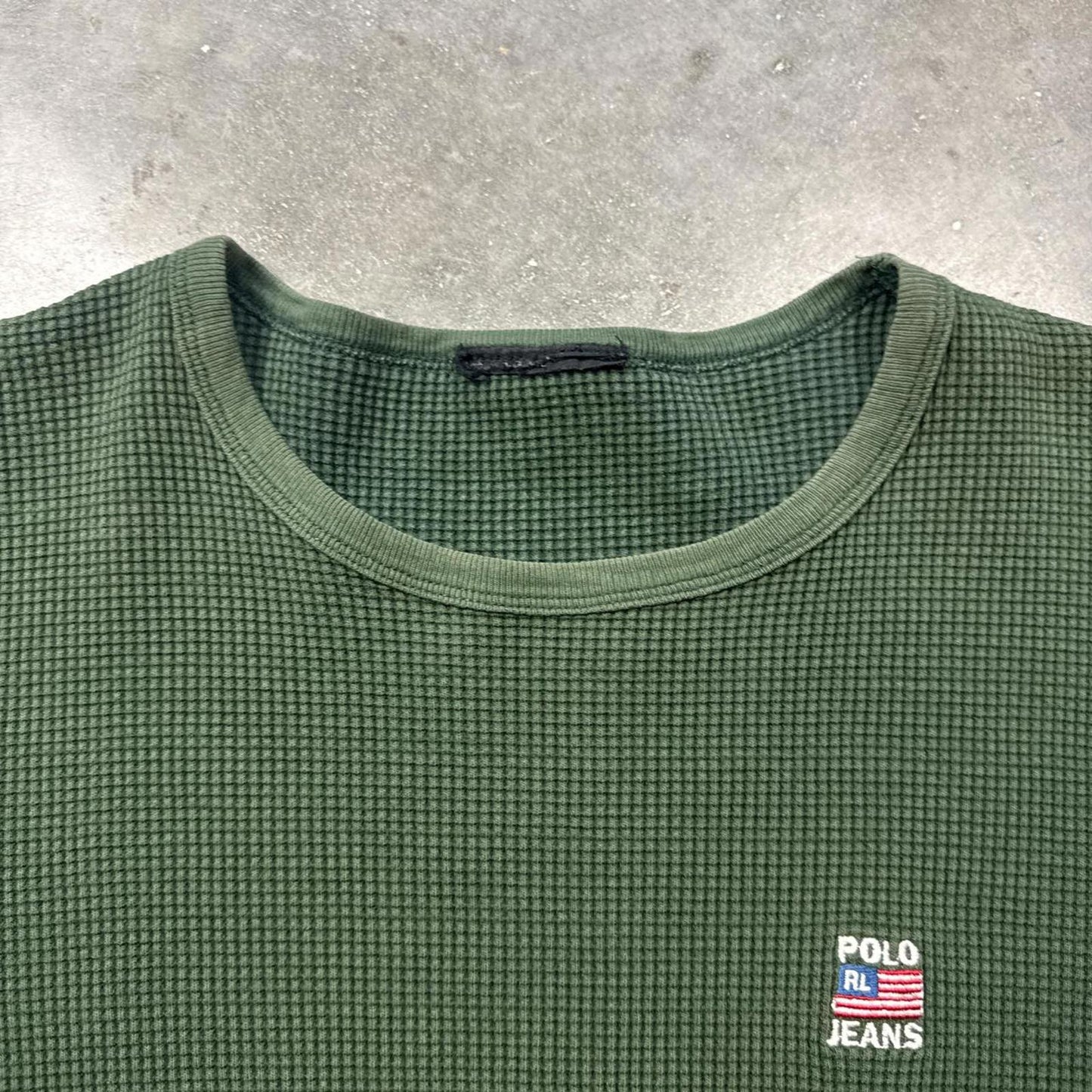 Waffle Knit Thermal Long Sleeve Ralph Lauren T-Shirt [COPY]