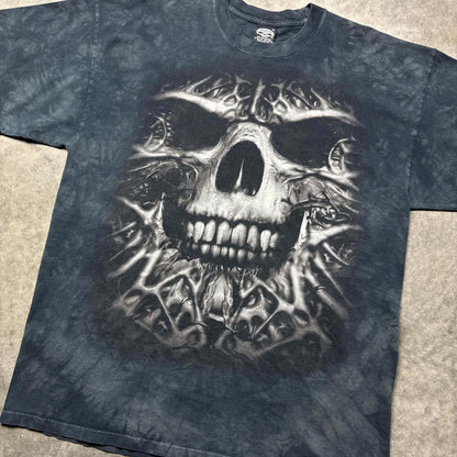 Big Skull Bone Face Dead Horror Tie Dye Y2k T-Shirt [COPY]