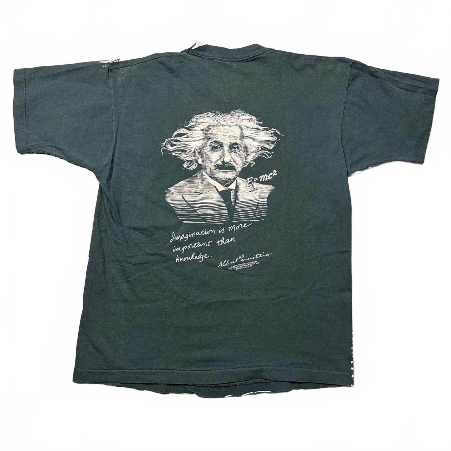 Albert Einstein All Over Front Print Vintage 90's T-Shirt [COPY]