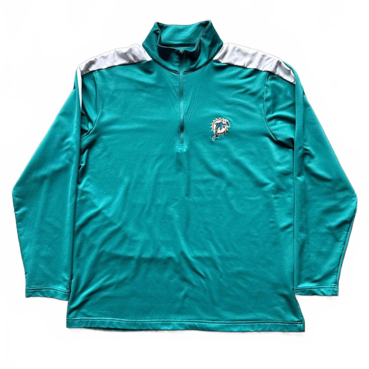 Miami Dolphins Nfl Green 1/4 zip Pullover Jacket [COPY]