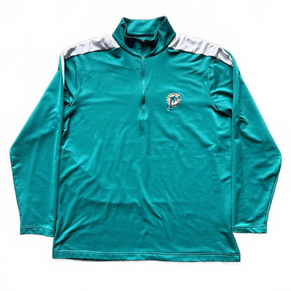 Miami Dolphins Nfl Green 1/4 zip Pullover Jacket [COPY]