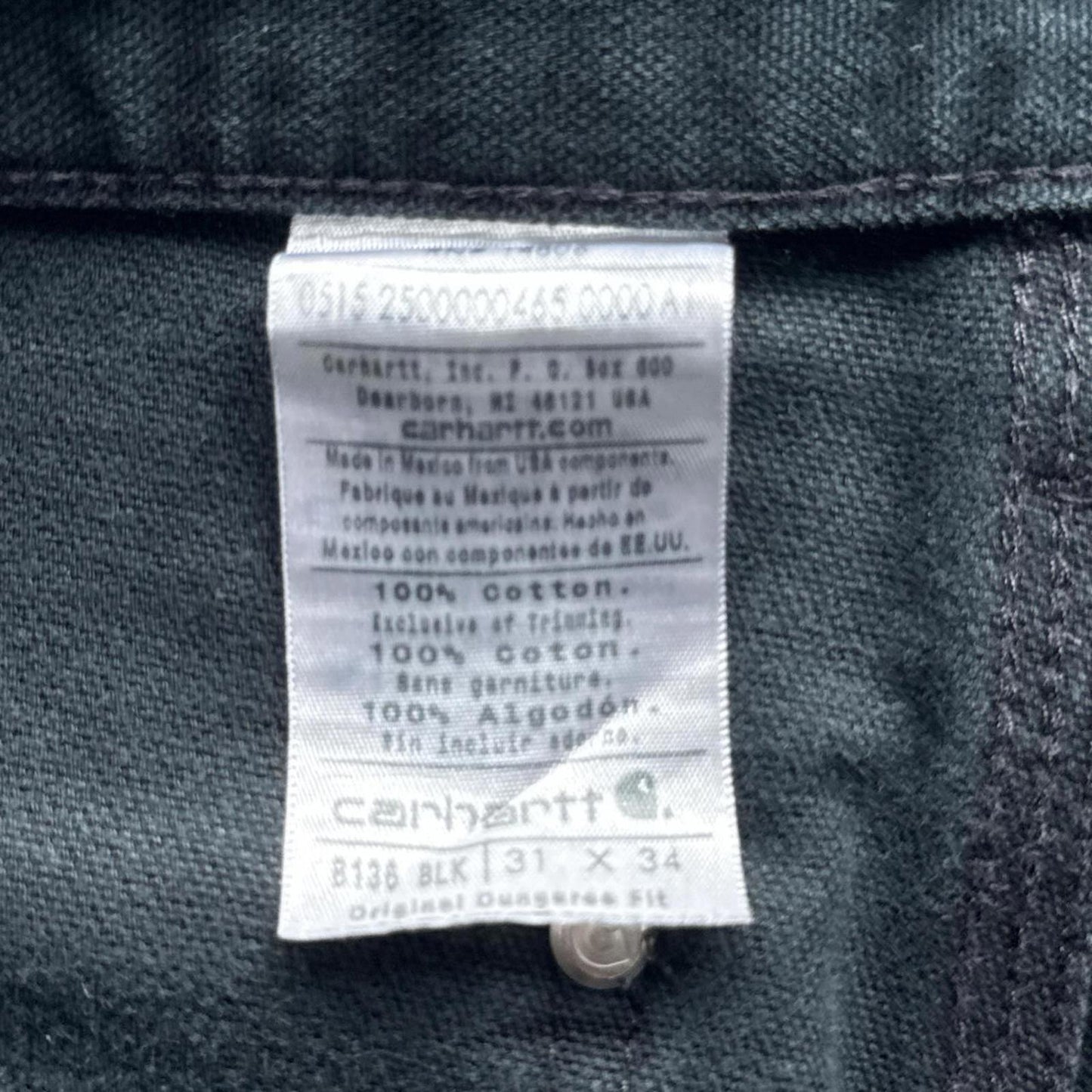 Black Carhartt Carpanter Double Knee Vintage Y2k Cargo Pants [COPY]