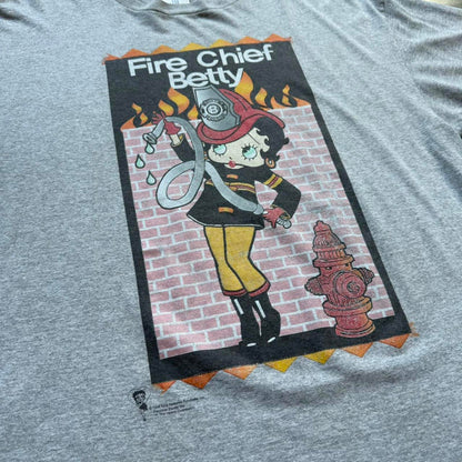 Betty Boop “Fire Chief Betty” 1998 Vintage Graphic T-shirt  [COPY]