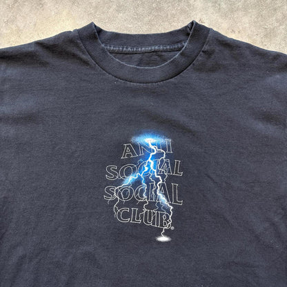 Anti Social Social Club Blue Lightning Bolt Thunder T-Shirt [COPY]