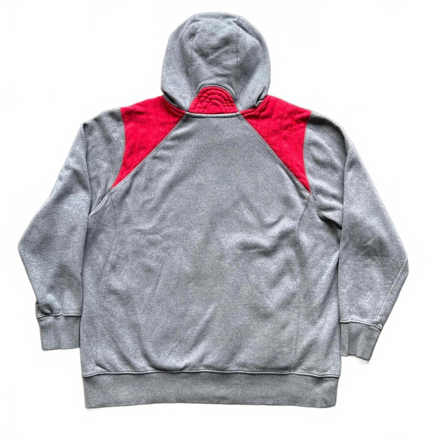 Nike Grey & Red Center Swoosh Y2k Hoodie & Embroidered Dog [COPY]