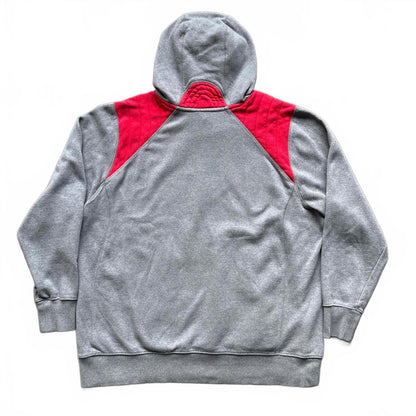 Nike Grey & Red Center Swoosh Y2k Hoodie & Embroidered Dog [COPY]
