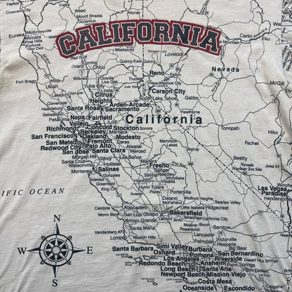 California Map Vintage All Over Print Graphic T-Shirt [COPY]