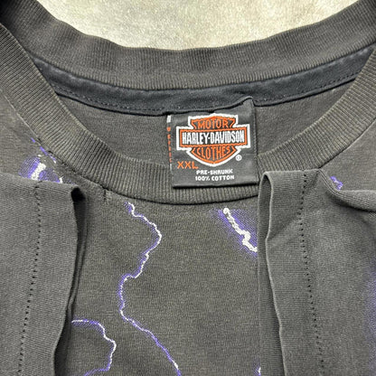 Harley Davidson Thunder Lightning AOP Vintage Faded T-Shirt [COPY]