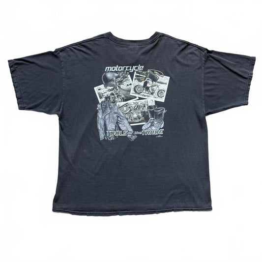 Motorcycle “Tools Of The Trade” Y2K Faded Graphic T-shirt [COPY]