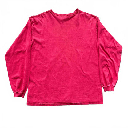 Red Vintage 90's Tee Jays Blank Long Sleeve T-Shirt [COPY]