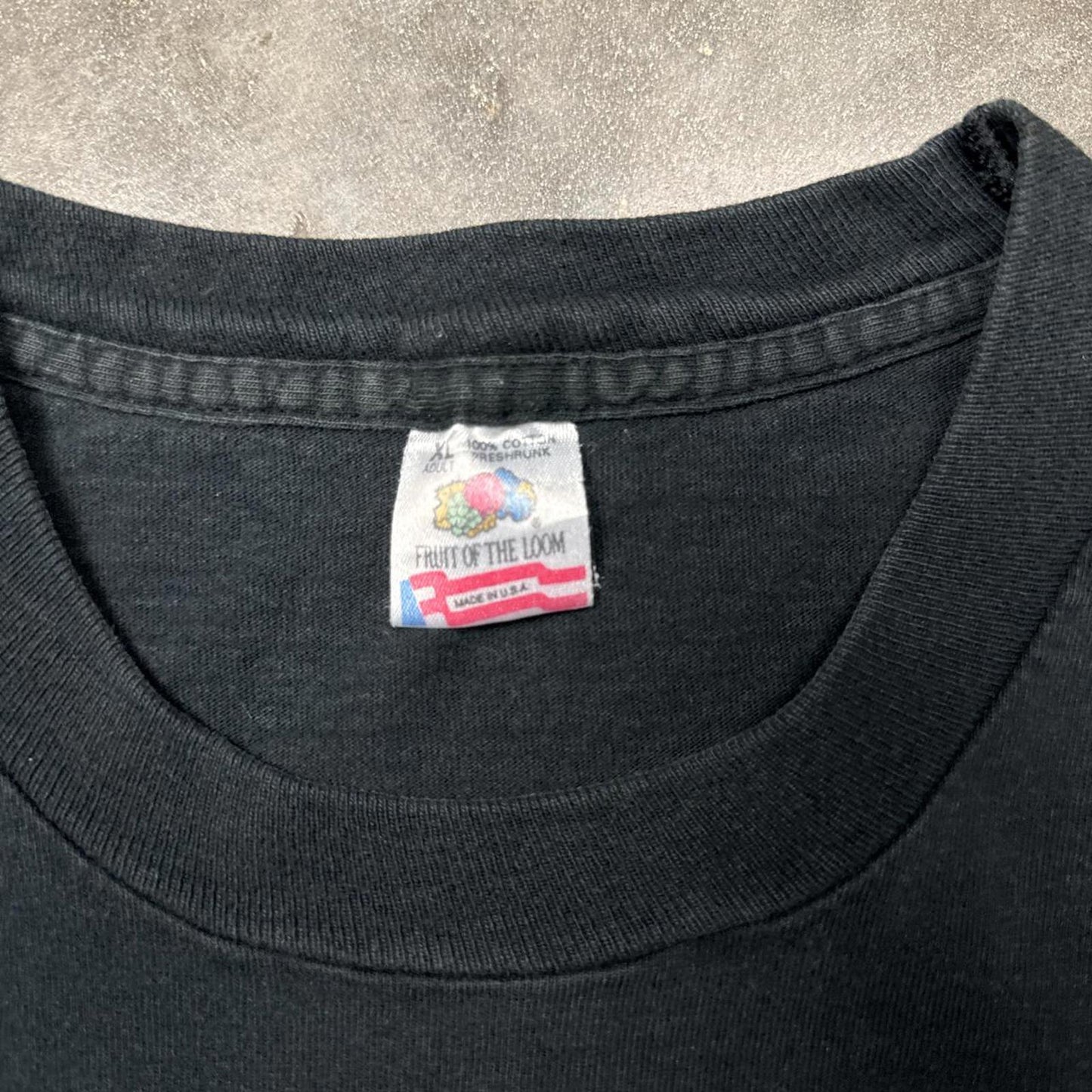 Black vintage 90s Streetwear Fruit Of The Loom T-Shirt [COPY]