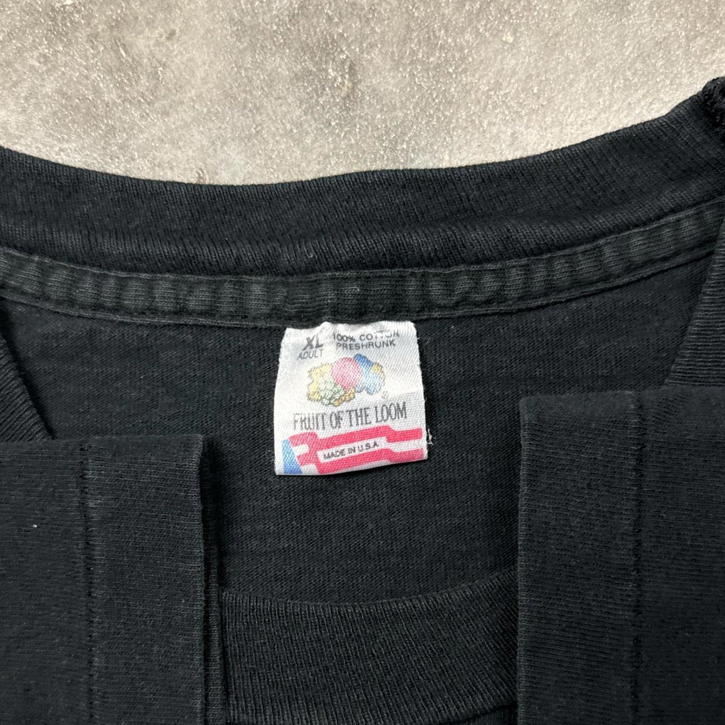 Black vintage 90s Streetwear Fruit Of The Loom T-Shirt [COPY]