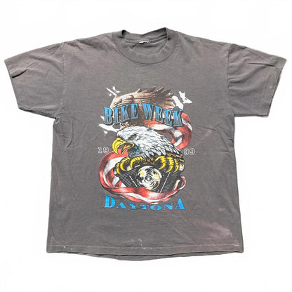 Daytona 1999 Bike Week Motorcyle Faded 90's T-Shirt  [COPY]