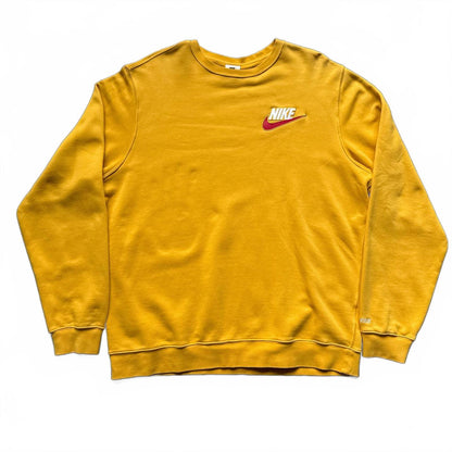 Supreme X Nike Mustard Sleeve Logo Crewneck Sweatshirt  [COPY]