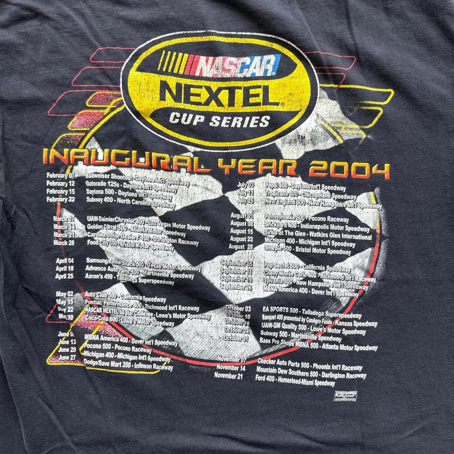 Nascar 2004 Y2k "Inaugural Year" Jeff Gordon Faded T-Shirt  [COPY]