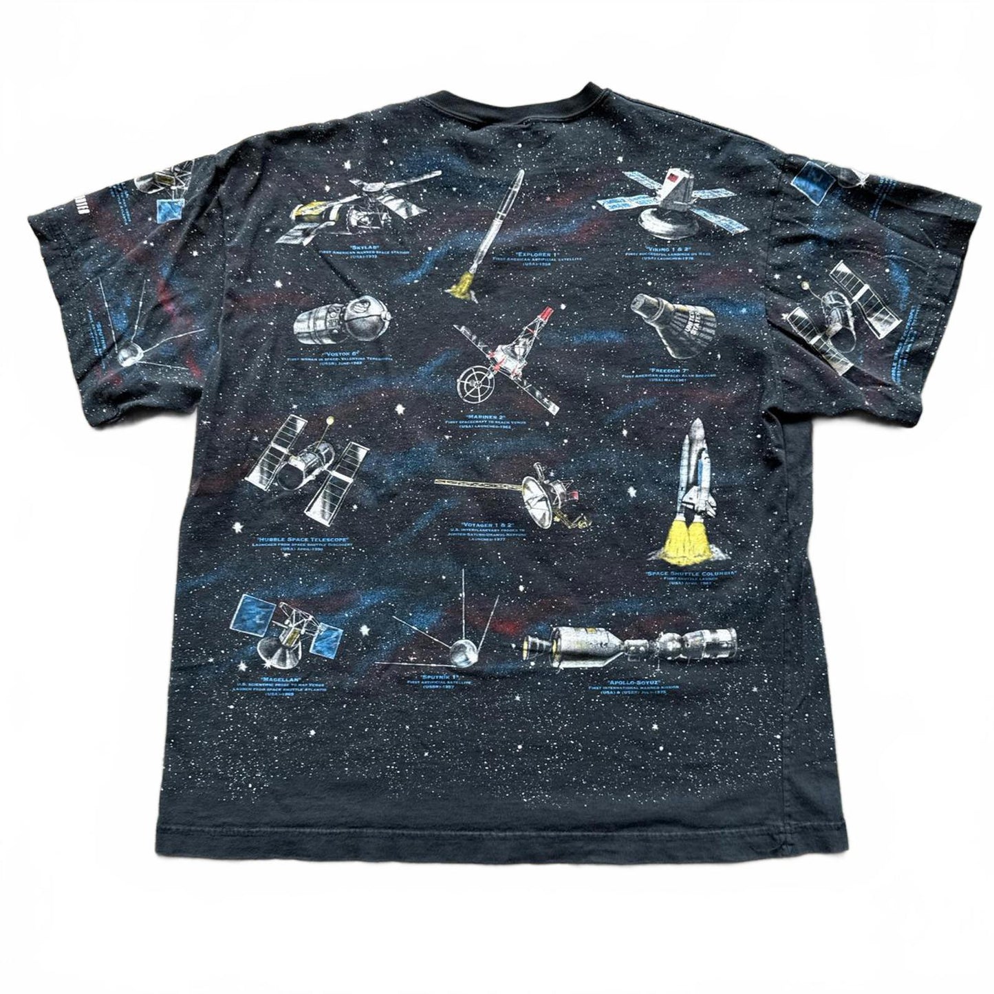 Space Exploration Vintage All Over Print Faded T-Shirt  [COPY]