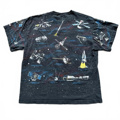 Space Exploration Vintage All Over Print Faded T-Shirt  [COPY]