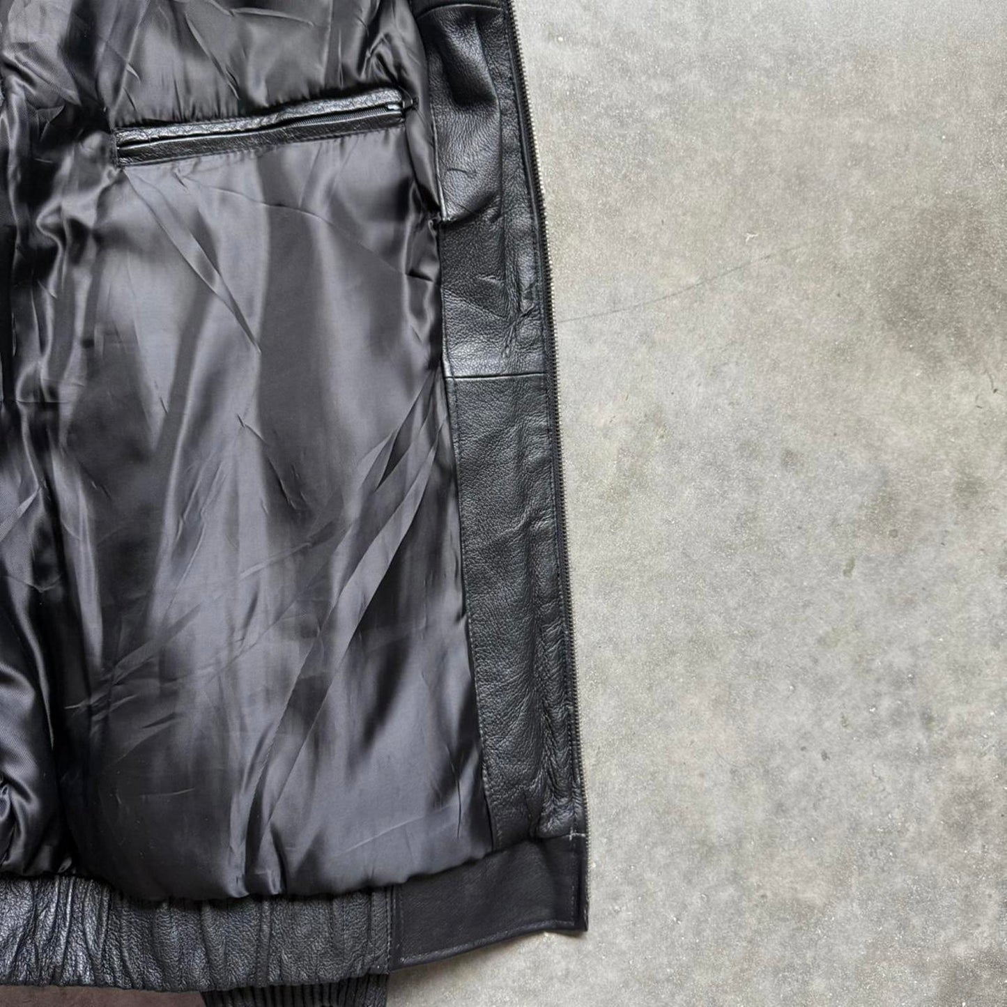 Vilanto French Vintage Skeleton Leather Full Zip Up Jacket [COPY]