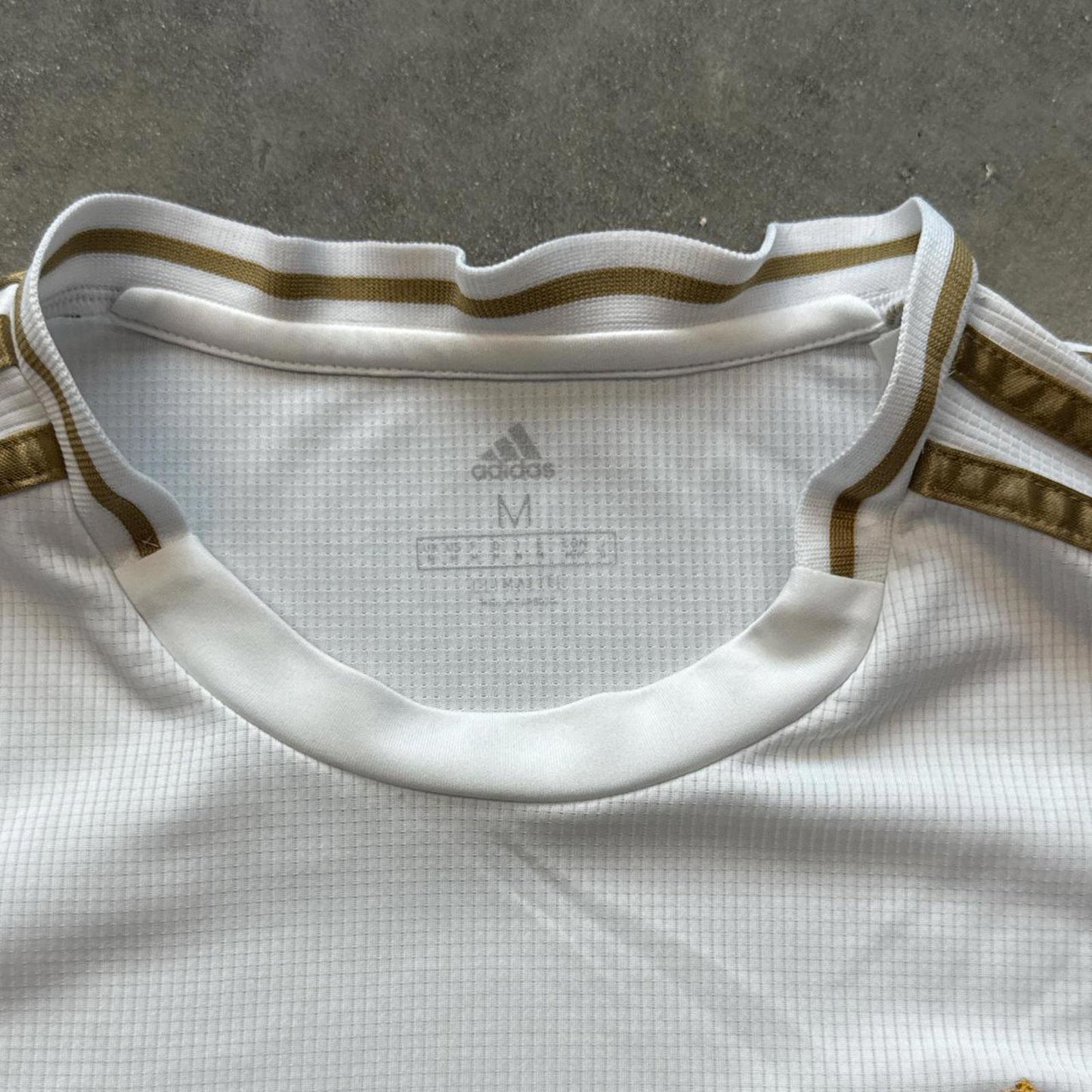Adidas Real Madrid 2019/20 White & Gold Football T-Shirt [COPY]