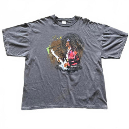 Jimi Hendrix Vintage Y2k 2007 Rock Music Faded Grey T-Shirt [COPY]