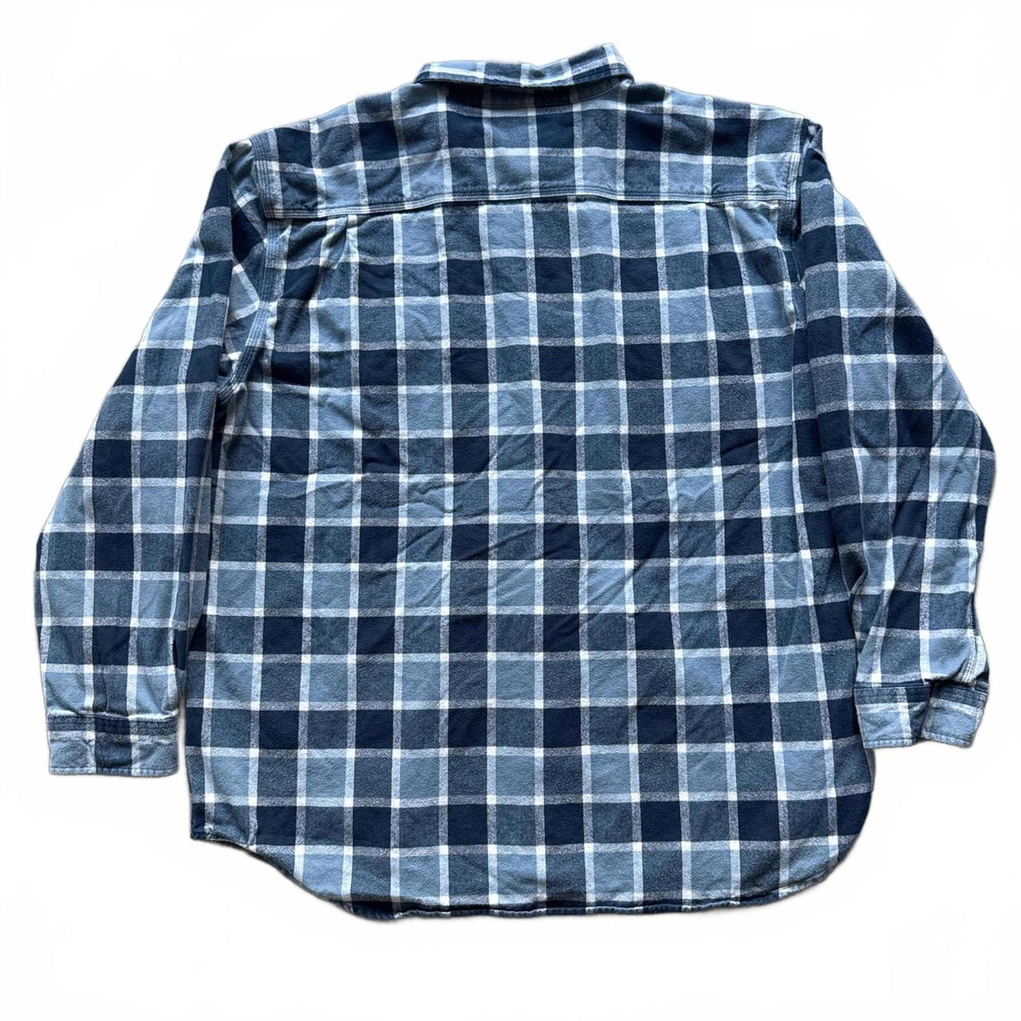 Carhartt Blue & White Vintage Plaid Flannel Shirt Flannel [COPY]