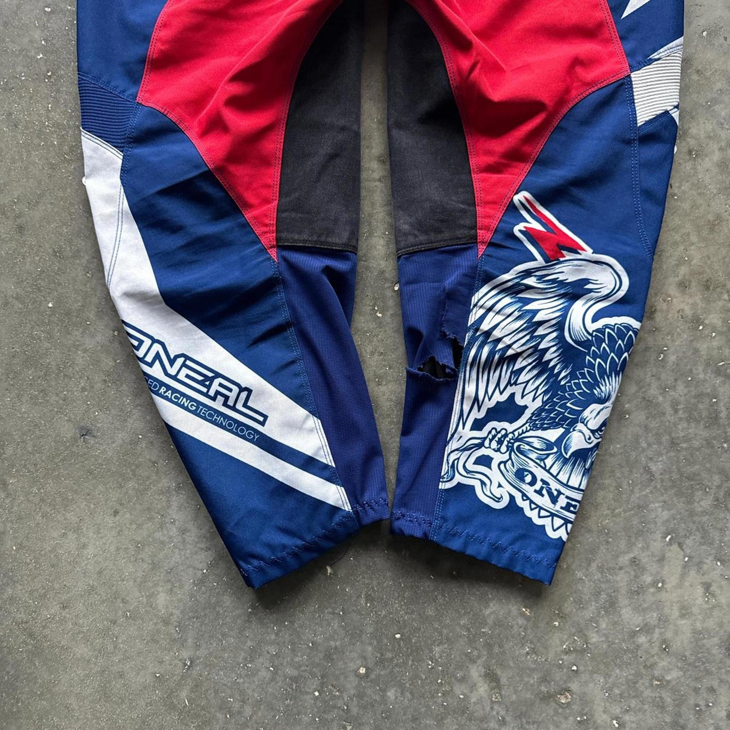 Rare Vintage Y2k Racing Motorcross Blue & White Pants  [COPY]