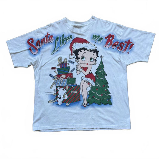 Betty Boop Xmas “Santa Likes Me Best!” Vintage 1997 T-shirt [COPY]