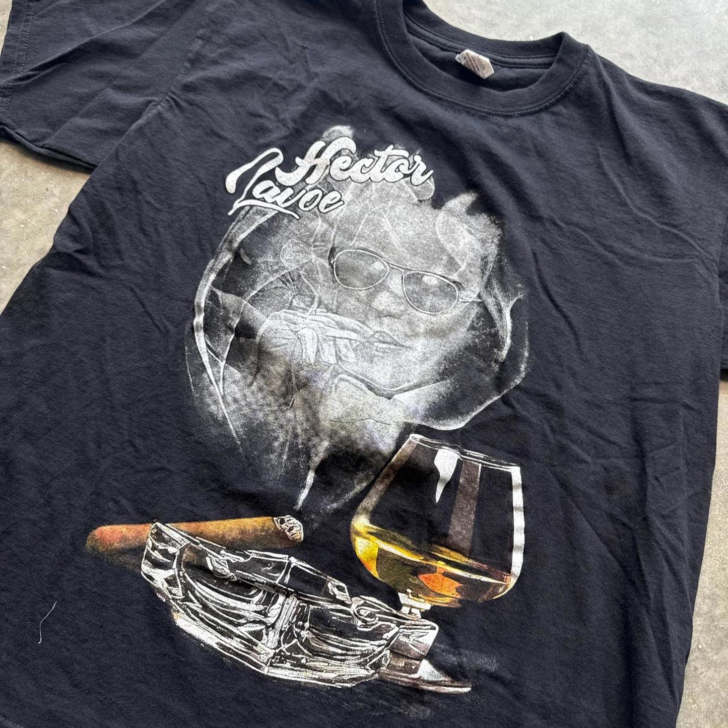Black Hector Lavoe "Cognac and Cigars" Graphic Band T-Shirt  [COPY]