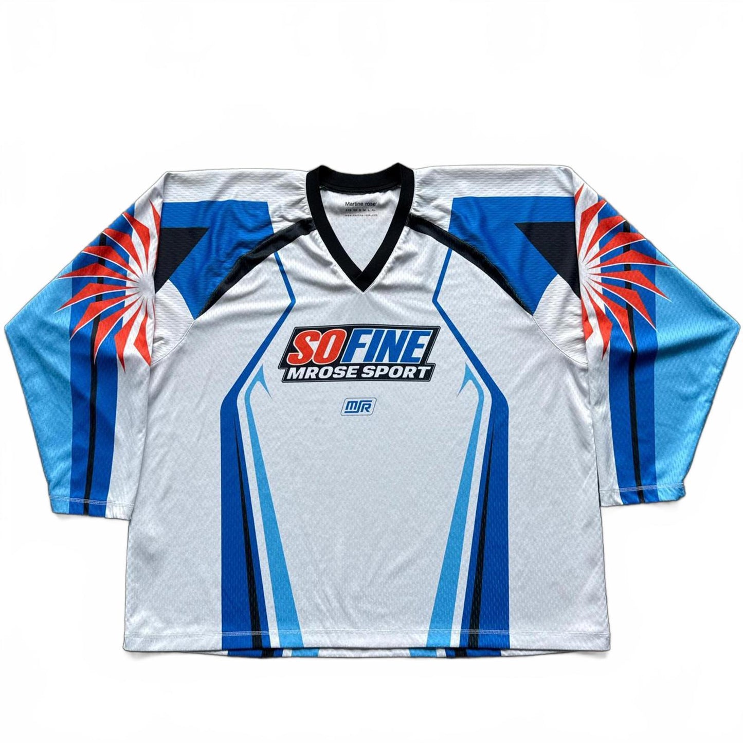 Vintage Y2k Mrose Sport Blue & White Hockey Jersey [COPY]