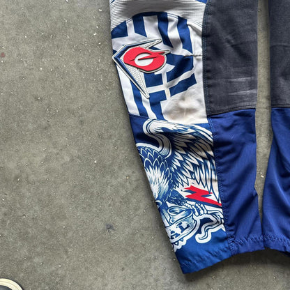 Rare Vintage Y2k Racing Motorcross Blue & White Pants  [COPY]
