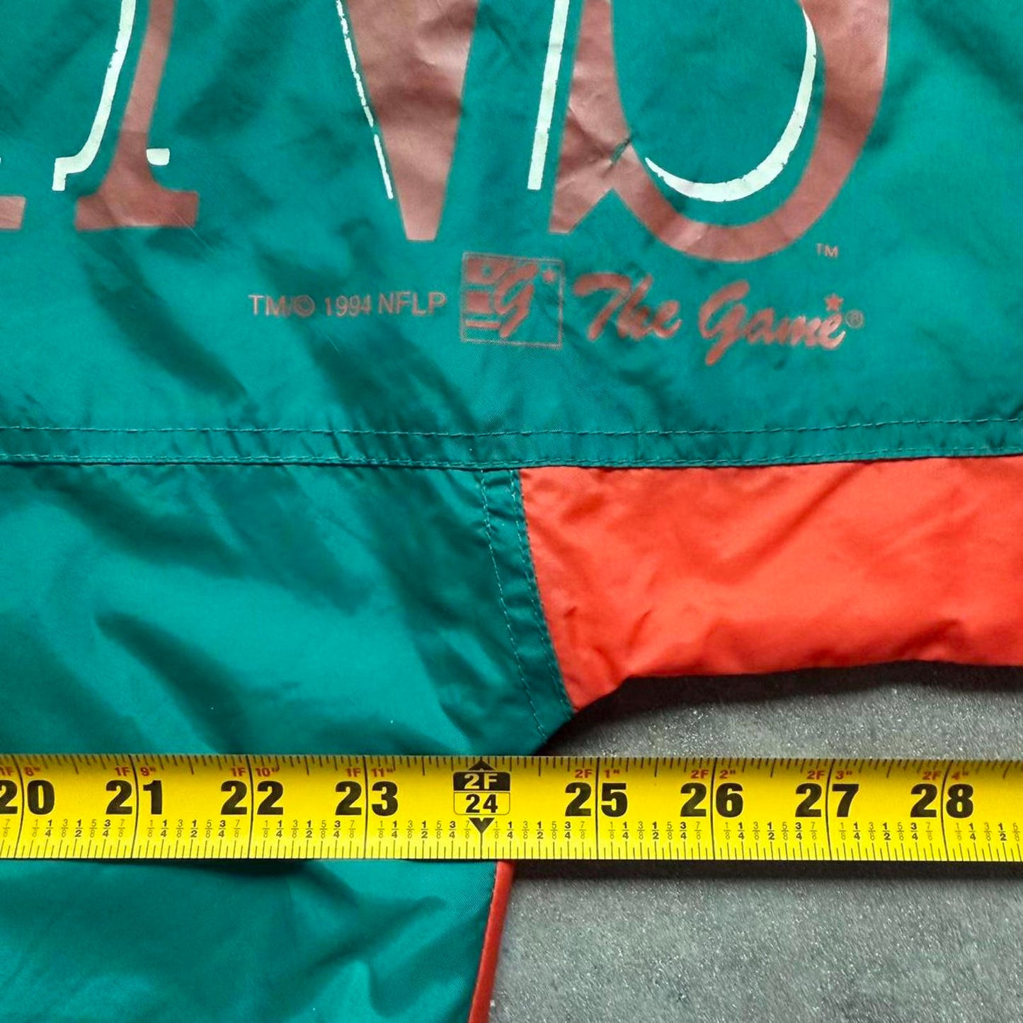 Miami Dolphins 1994 Spell Out NFL Vintage Windbreaker Jacket [COPY]