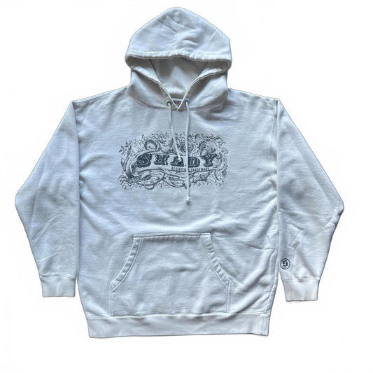Shady Vintage Y2k White Hoodie With Silver Metalic Design  [COPY]