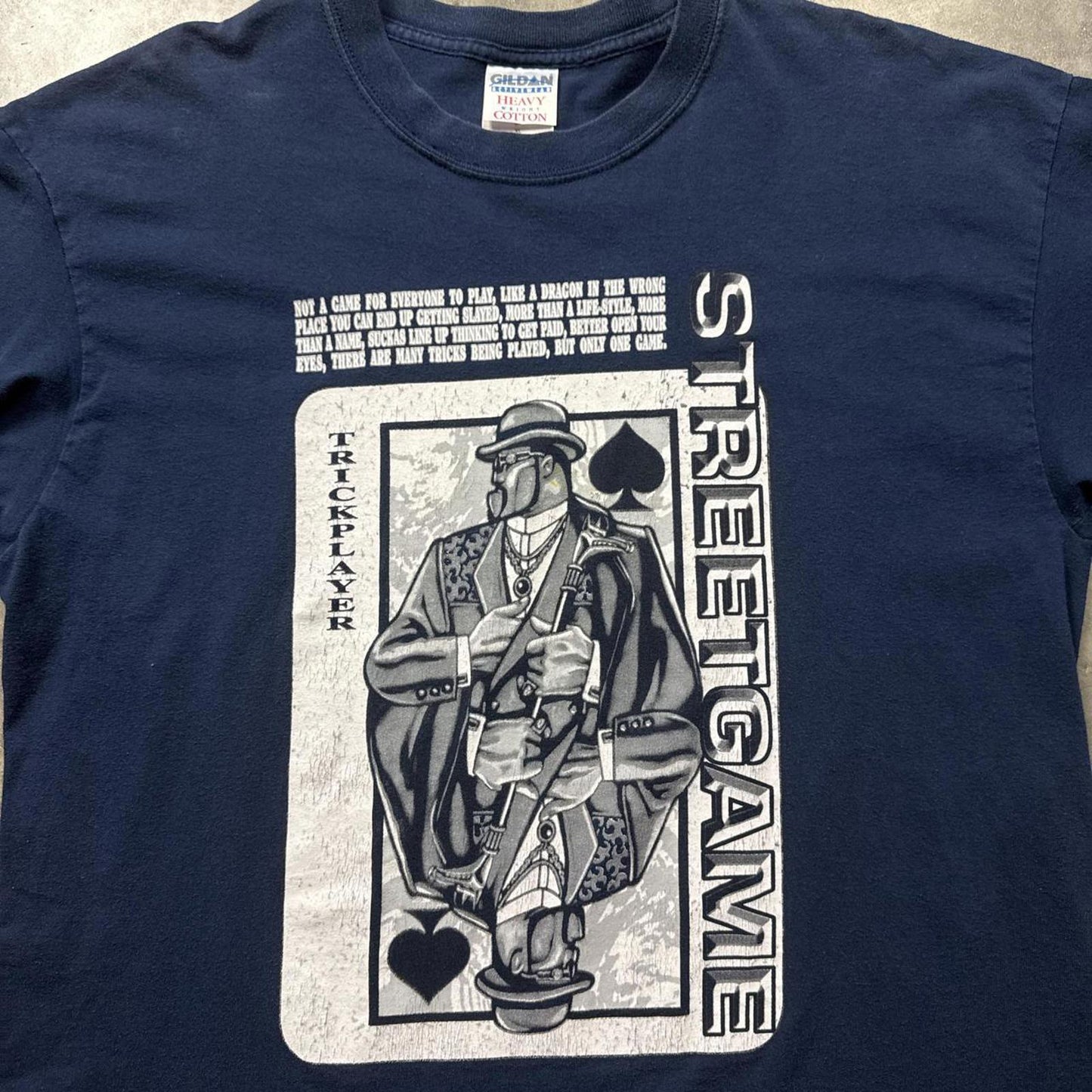 Street Game Tultex 1990s Video Game Blue Graphic T-Shirt [COPY]