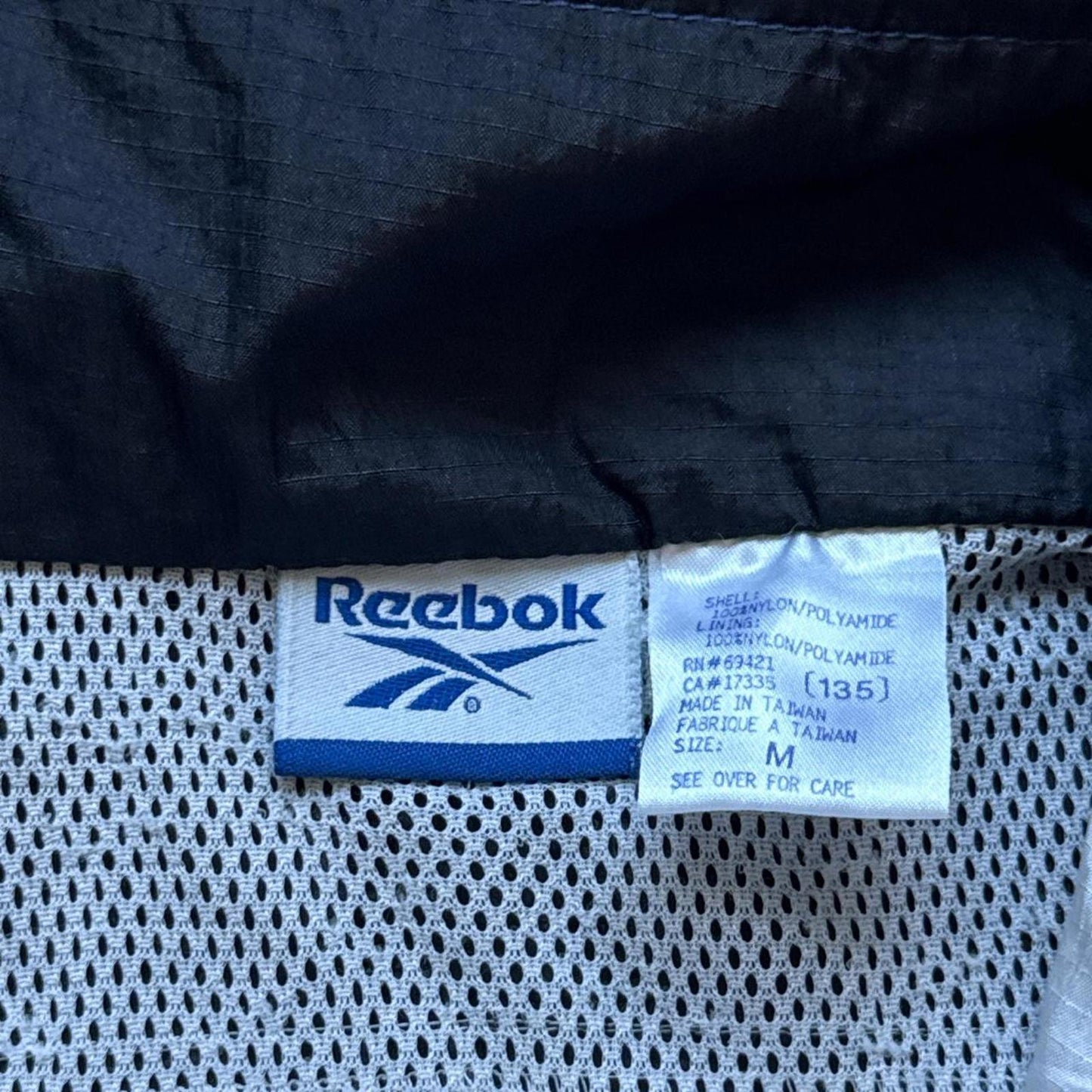 Reebok Windbreaker Mesh Full Zip Up Jacket Adjustable Waist [COPY]