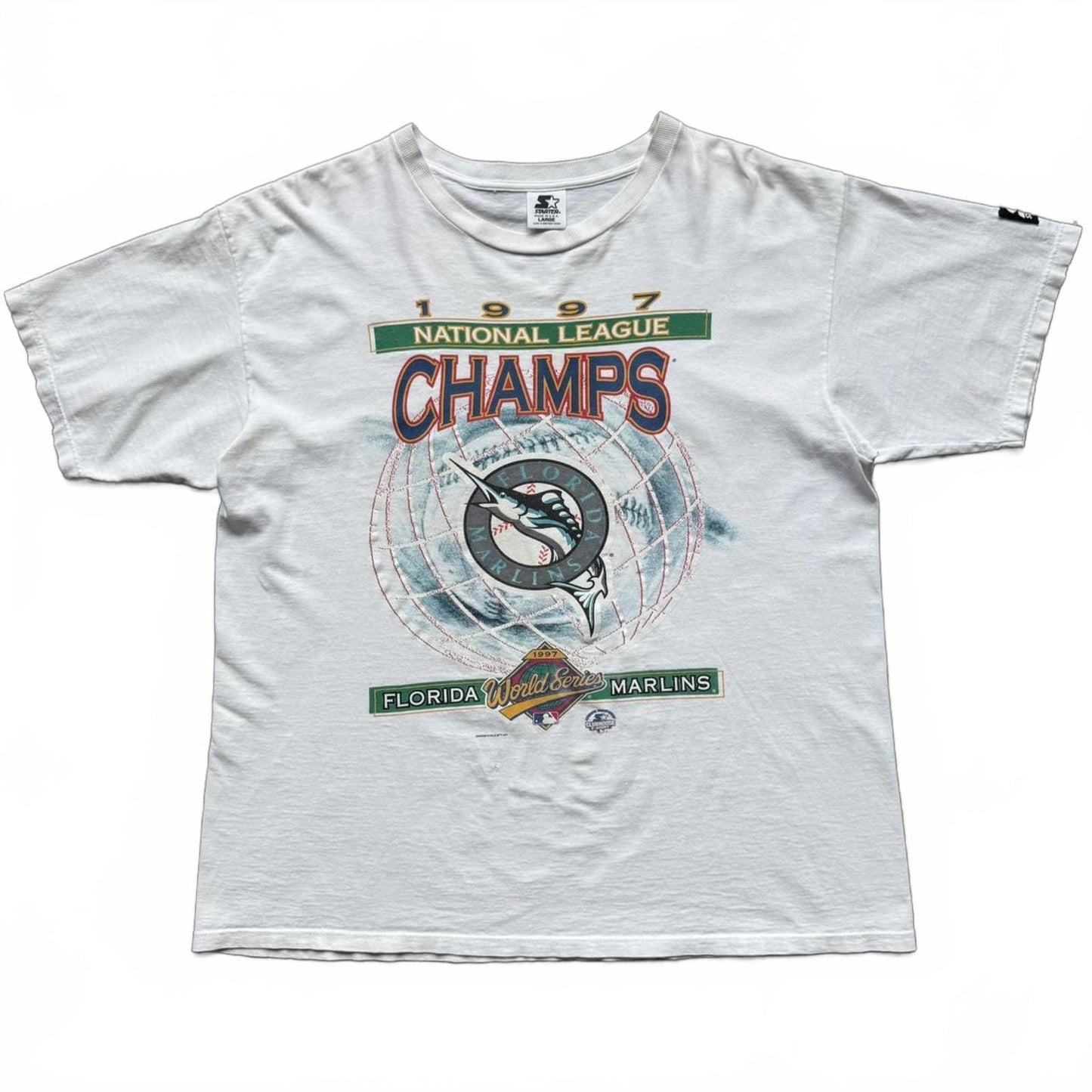 Starter 1997 Marlins National League Champs 90s T-Shirt  [COPY]