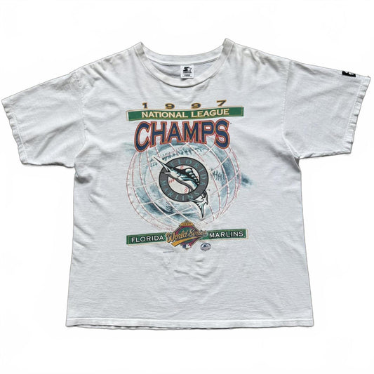 Starter 1997 Marlins National League Champs 90s T-Shirt  [COPY]