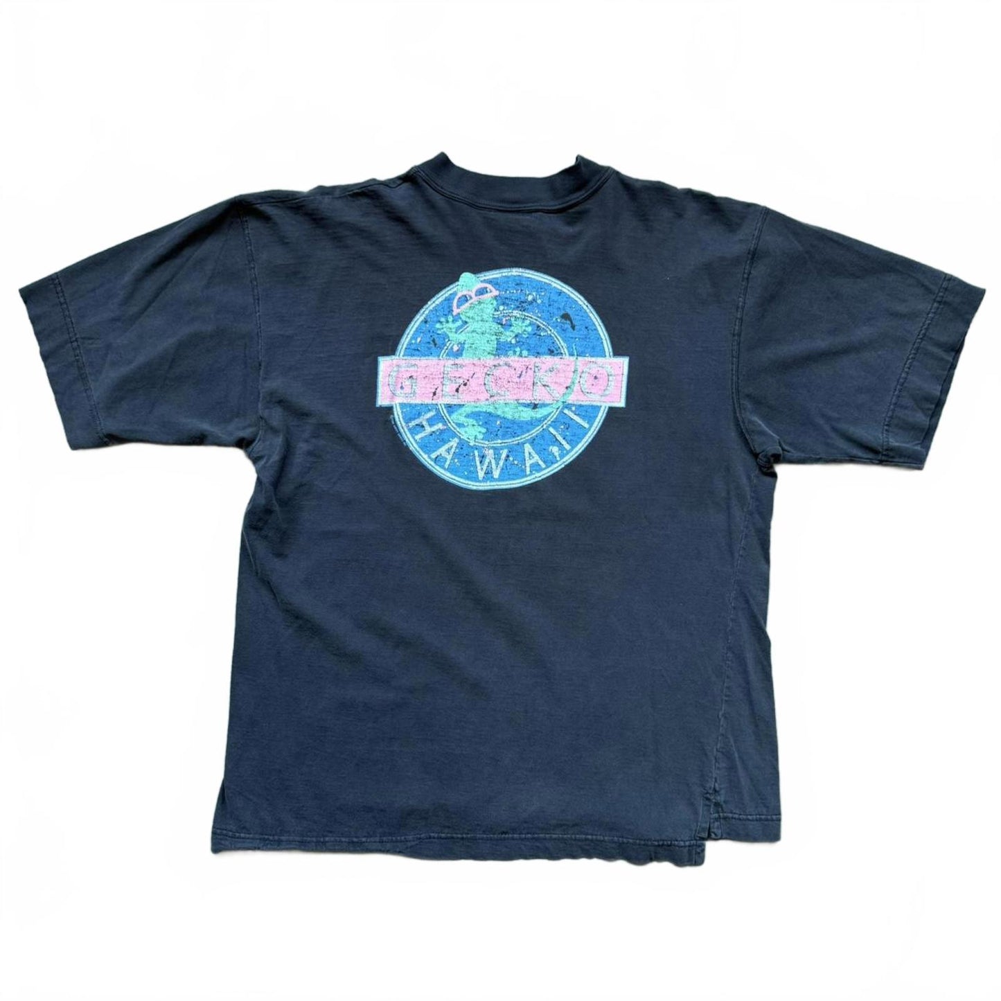 Happy T-Shirts Inc “Hawaii Gecko” Mock Neck Vintage T-shirt  [COPY]