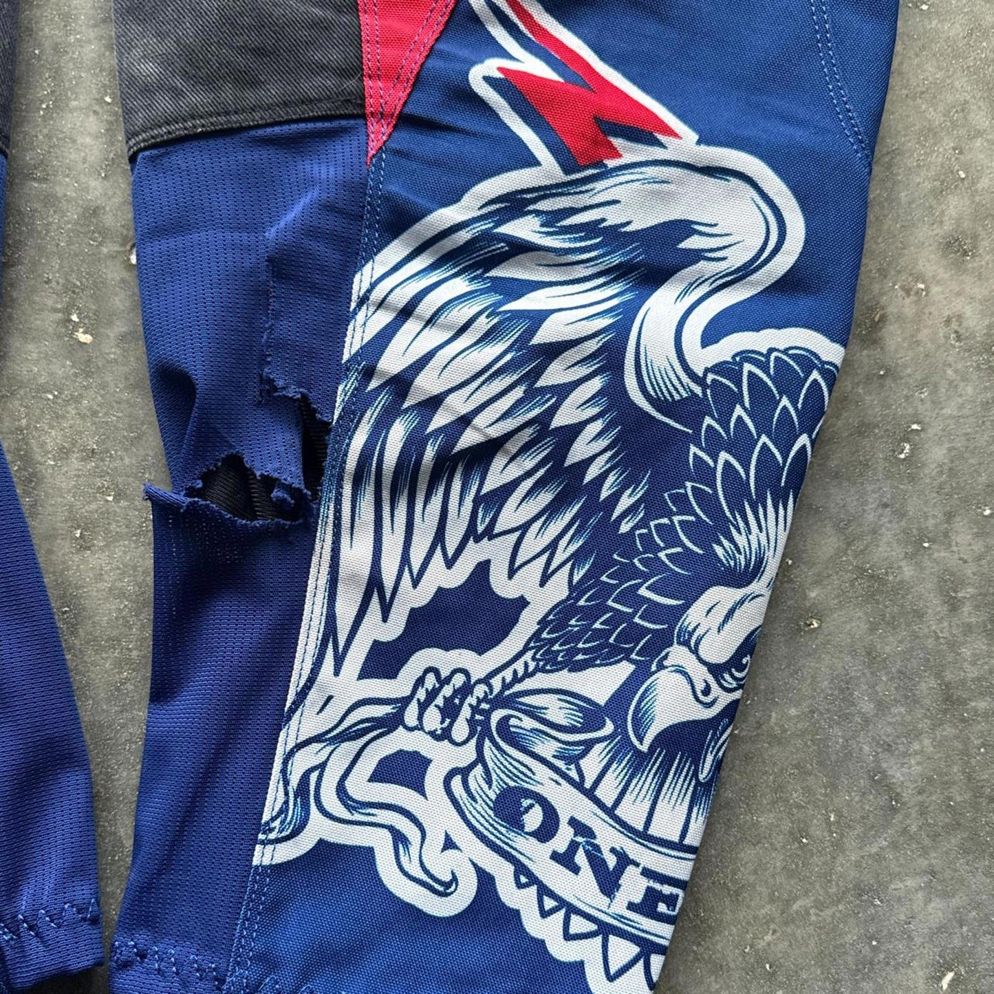 Rare Vintage Y2k Racing Motorcross Blue & White Pants  [COPY]