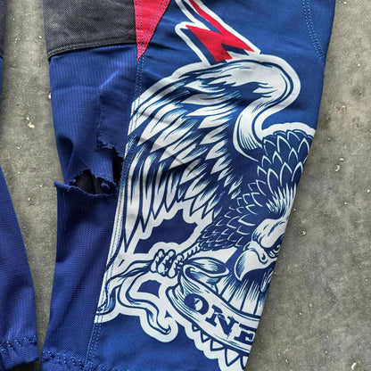 Rare Vintage Y2k Racing Motorcross Blue & White Pants  [COPY]