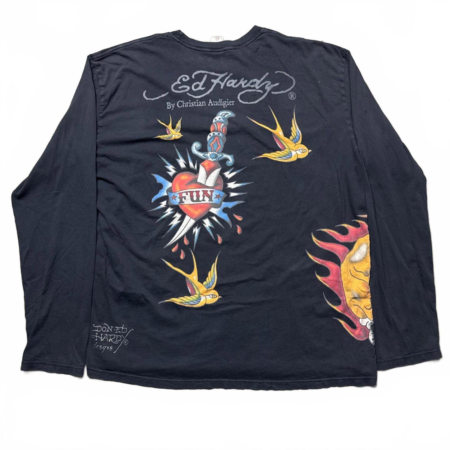 Ed Hardy Vintage Long Sleeve Multiple Y2k Graphic T-Shirt [COPY]